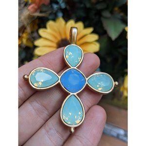 Brighton Crystal VERSAILLES MERCURY Gold Cross Love Shines  *Pendant Only*